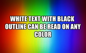 White Text